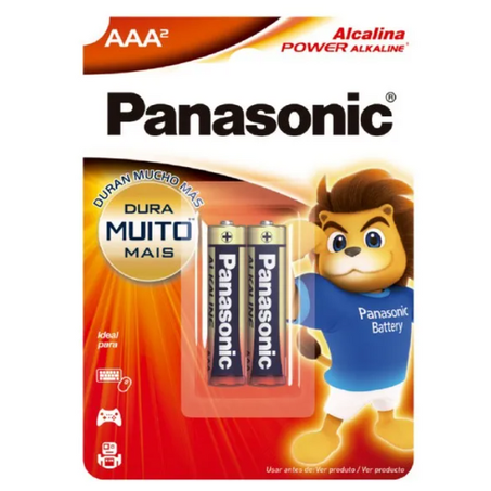 PILHA PALITO ALCALINA AAA C/2UN PANASONIC