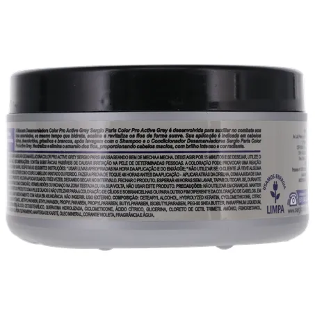 MÁSCARA CAPILAR SERGIO PARIS DESAMARELADOR PRO ACTIVE POTE 250G 360-17