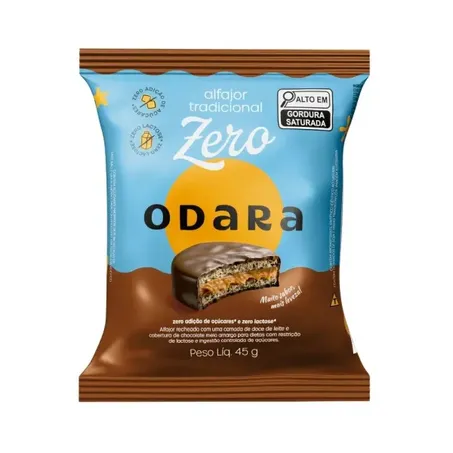 Alfajor Odara Zero Tradicional Chocolate Meio Amargo 45g