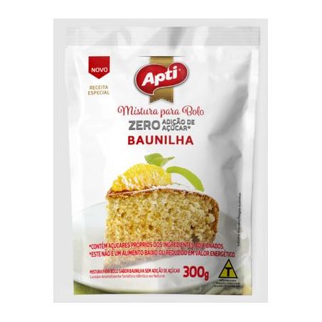 Mistura para bolo apti baunilha zero açúcar 300g
