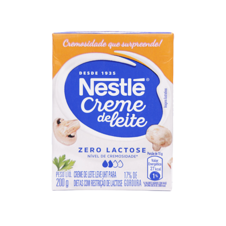 Creme De Leite Leve Zero Lactose Nestlé 200G 360-0