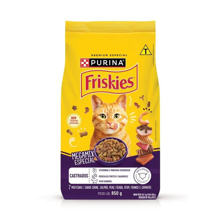 RACAO FRISKIES GATOS CASTRADOS PC 850 G