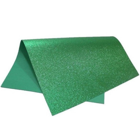 Esc placa e.v.a gliter verde 40x60 2mm un