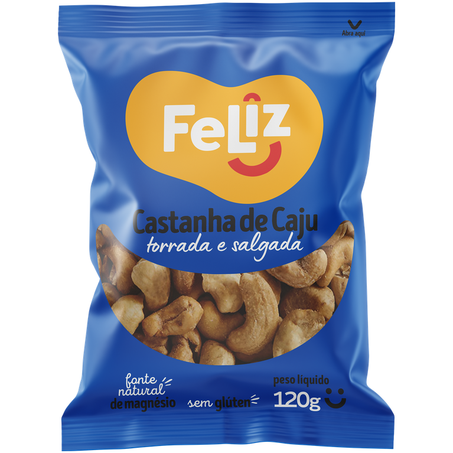 CASTANHA-DE-CAJU TORRADA E SALGADA FELIZ