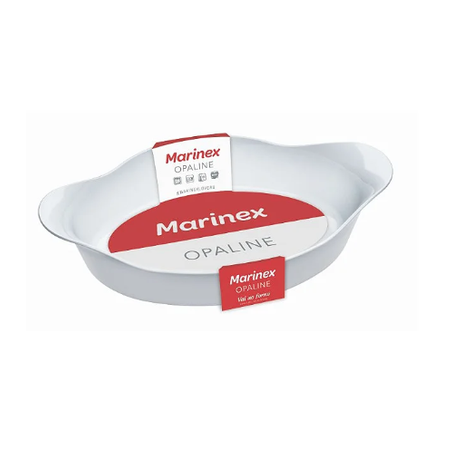 TRAVESSA DE VIDRO  MARINEX OPALINE SEM TAMPA 34CM X 22,1CM 1,85L
