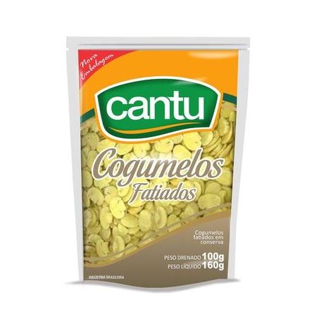 Cogumelos fatiados em conserva cantu 100g