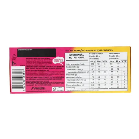 CAIXA SONHO DE VALSA E OURO BRANCO SORTIDOS 220G 360-4