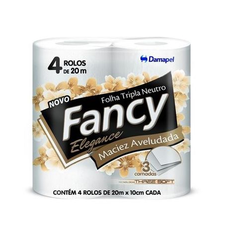 Papel Higiênico Fancy Neutro Folha Tripla c/4un