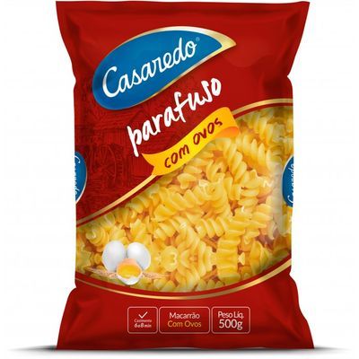 Massa com ovos parafuso casaredo 500g