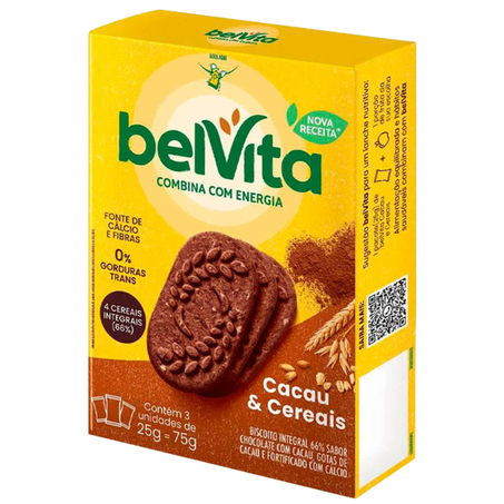 BISC CEREAL BELVITA 75G CACAU/CEREAIS