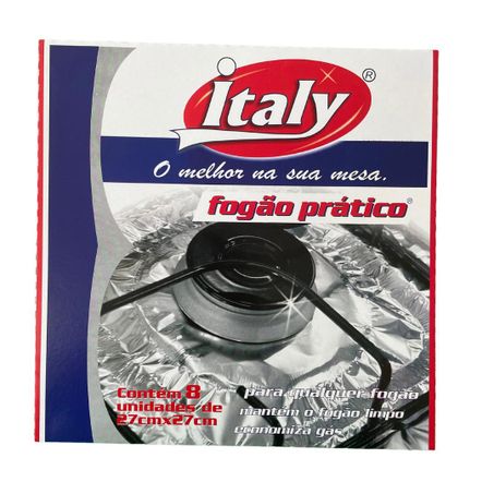 Folha Aluminio Italy Fogao C/8 27x27cm