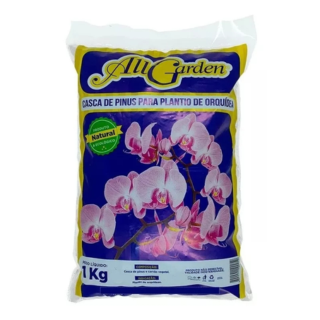 Casca de Pinus Para Orquidea All Garden 1Kg