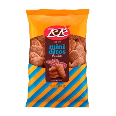 BISCOITO ZEZÉ MINIDITOS CHOCOLATE 200G