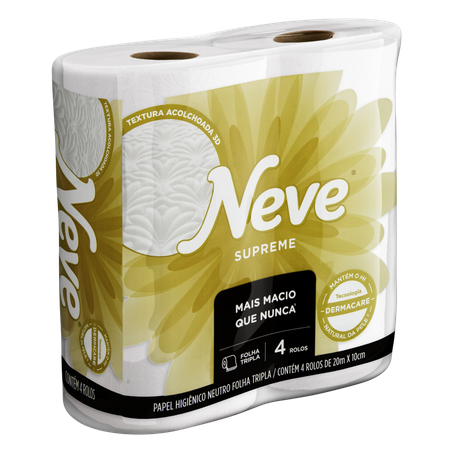 PAPEL HIGIÊNICO NEVE SUPREME 4 UN FOLHA TRIPLA 360-2