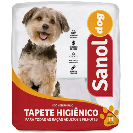 Pet tapete higienico sanol dog 60x57cm 14un