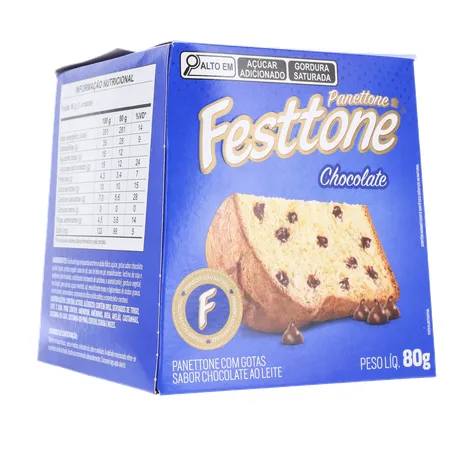 Panettone festtone mini chocolate cx 80g 360-33