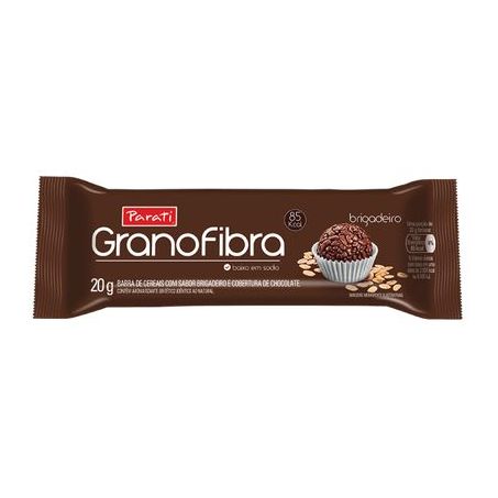 Barra de cereal parati granofibra 20g brigadeiro