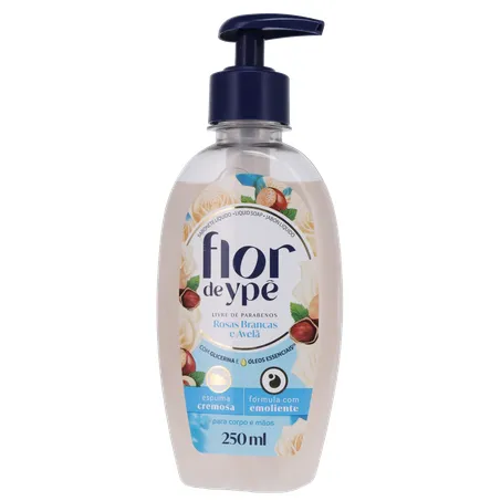 Sabonete Líquido Flor De Ype Rosas Brancas e Avelã Pump 250ml 360-1