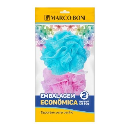 Kit Esponja Banho Marco Boni Nylon Com 2