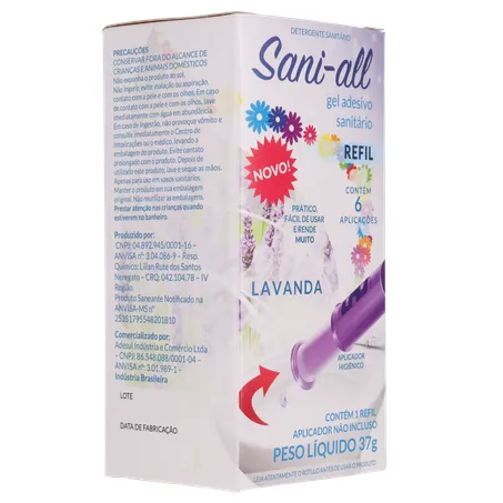 Gel adesivo sanitário sani all lavanda refil 37g 360-31