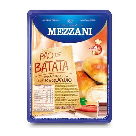 PAO BATATA MEZZANI GOURMET 300G C/REQUEIJAO