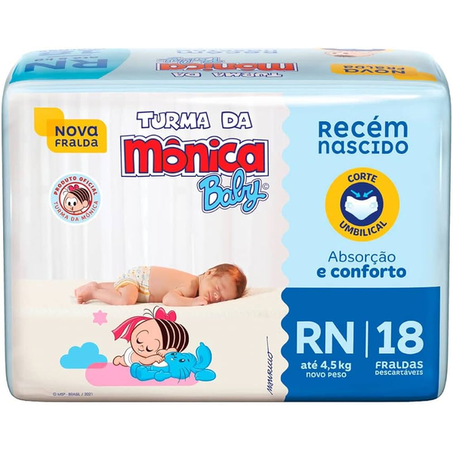 FRALDA TURMA MONICA BABY JUMBINHO RN 18UN