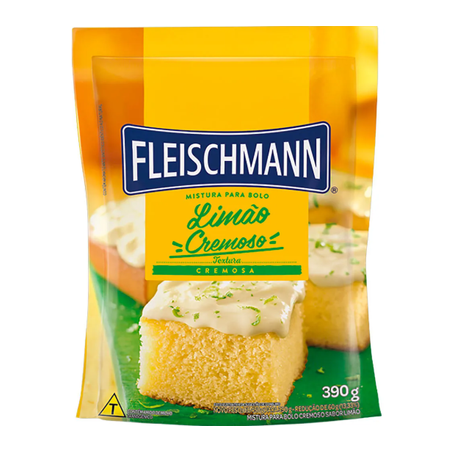Mistura para Bolo Cremoso Fleischmann Limão Sachê 390gr