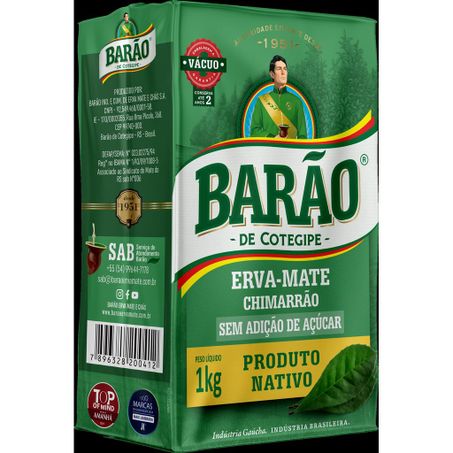 ERVA-MATE BARÃO SEM ADIÇÃO DE AÇÚCAR A VÁCUO 1KG