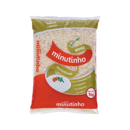 Arroz Parboilizado Minutinho Tipo 1 Embalagem 1KG