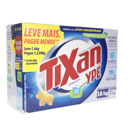 LAVA ROUPAS TIXAN YPE PRIMAVERA GRÁTIS 80G 1,6KG  360-54