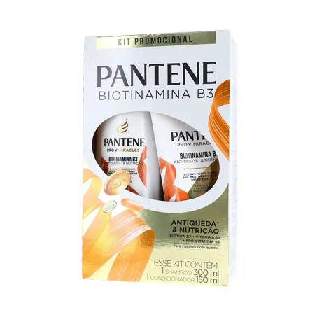Shampoo Pantene 300ml + Condicionador Biotinamina B3 150ml 360-1