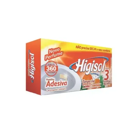 HIGISOL PASTILHA ADESIVA TANGERINA C/3            