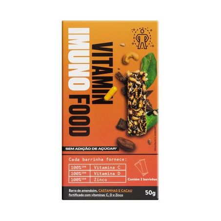 BARRA DE NUTS VITAMINFOOD 50G CAST/CACAU 