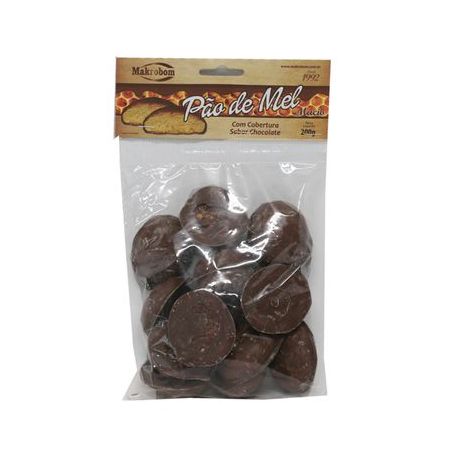 Pão mel cobertura chocolate /makrobom 200g