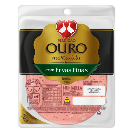 MORTADELA PERDIGAO 200G OURO ERVAS FINAS