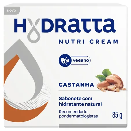 Sabonete Barra Hidratante Castanha Hydratta Nutri Cream Caixa 85g