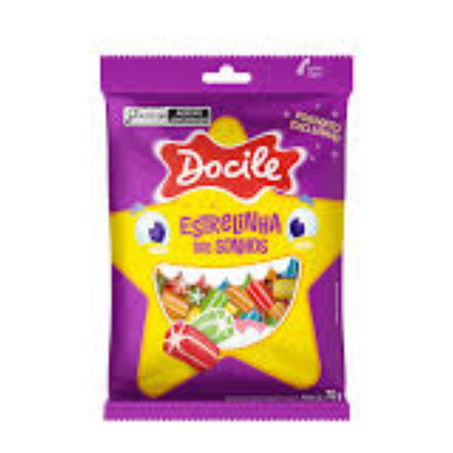 Bala docile canudinho 70g estrelinha