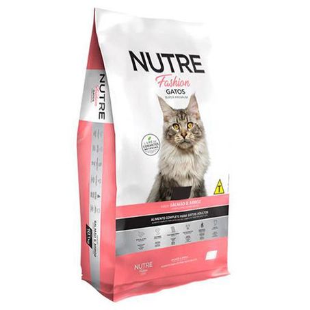 RAÇÃO PARA GATOS ADULTOS SALMÃO & ARROZ NUTRE FASHION