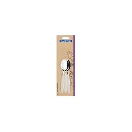 TRAMONTINA CJ COLHER CHA 3 PCS IPANEMA CINZA      