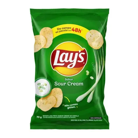Batata Lisa Frita Lay's Creme de Cebola Pacote 70gr