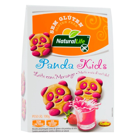Biscoito Natural Life 100g - Sem Glúten - Leite com Morango