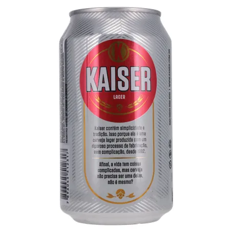 Cerveja Lata Kaiser Lager 350ml 360-2