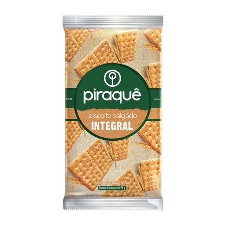 Pack Biscoito Integral Piraquê Pacote 6 Unidades 138G