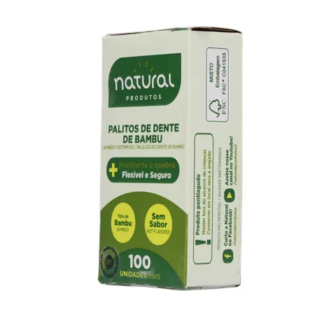 Palito dental natural bambu 100un 360-23