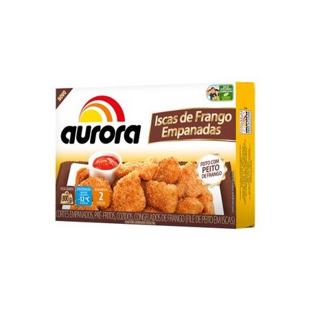 Iscas de frango empanadas aurora 300g