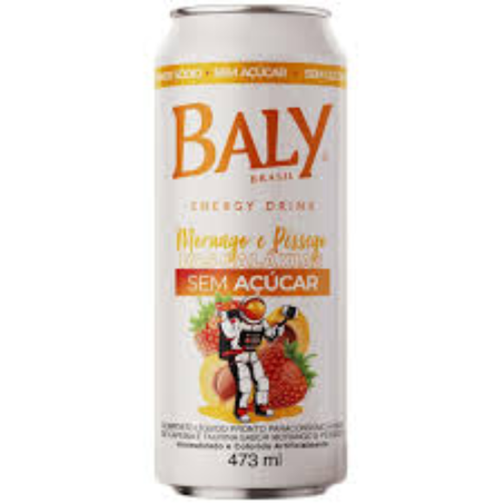 Energetico baly 473ml lata sem acucar morango e pessego