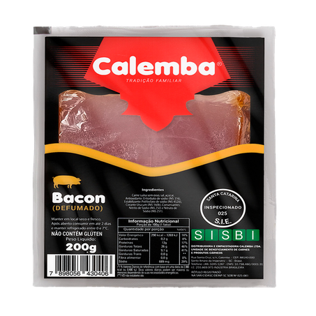 Bacon Suíno Calemba Defumado 150g