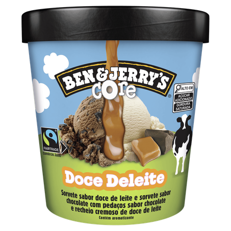 Sorvete Ben e JerryS Doce De Leite 458ml
