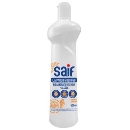 Limpador saif multiuso bicarbonato sodio+alcool squeeze 500ml