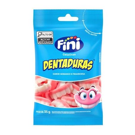 Bala de Gelatina Fini Dentadura 35g